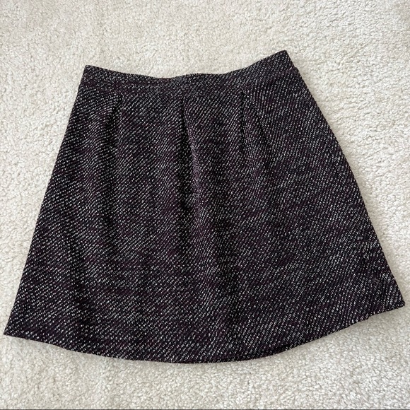 Madewell Tweed Purple Skirt Size M - Picture 2 of 3